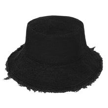 Cargar imagen en el visor de la galería, Black Wired Brim Bucket Hat
