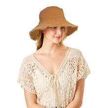 Load image into Gallery viewer, Earthy Brown Wired Brim Bucket Hat
