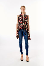 Load image into Gallery viewer, Black Floral Vest Cover Up
