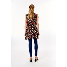 Load image into Gallery viewer, Black Floral Vest Cover Up
