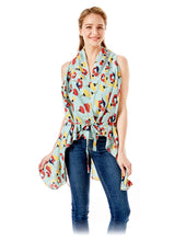 Load image into Gallery viewer, Mint Floral Vest Cover Up

