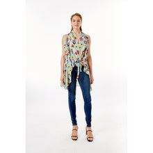 Load image into Gallery viewer, Mint Floral Vest Cover Up
