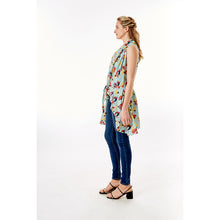 Load image into Gallery viewer, Mint Floral Vest Cover Up

