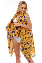 Load image into Gallery viewer, Mustard Floral Vest Cover Up
