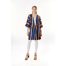 Load image into Gallery viewer, Navy Stripe Designer Horsebit Cover Up
