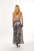 Load image into Gallery viewer, Gray Leopard Sarong Beach Skirt
