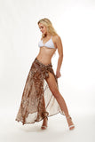 Brown Leopard Sarong Beach Skirt