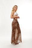 Brown Leopard Sarong Beach Skirt
