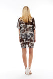 Black and White Abstract Print Cover Up