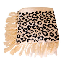 Load image into Gallery viewer, White Leopard Eyelash Poncho
