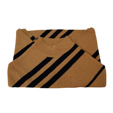 Load image into Gallery viewer, Beige Stripe Turtleneck Poncho
