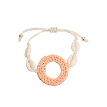 Load image into Gallery viewer, Coral Woven Shell Bracelet
