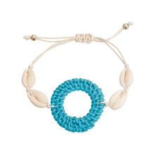 Load image into Gallery viewer, Turquoise Woven Shell Bracelet
