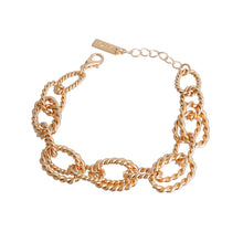 Load image into Gallery viewer, Gold Twisted Cable Chain Bracelet
