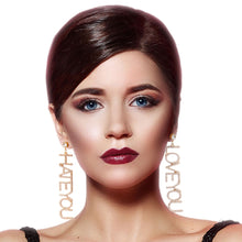 Load image into Gallery viewer, Gold Love You Hate You Earrings
