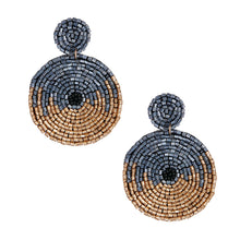 Load image into Gallery viewer, Hematite and Gold Beaded Earrings
