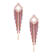 Load image into Gallery viewer, Diamond Fringe Rhinestone Earrings
