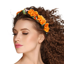 Load image into Gallery viewer, Mustard Flower Fabric Headband
