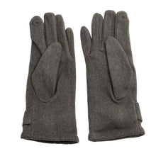 Load image into Gallery viewer, Gray Houndstooth Bow Smart Gloves
