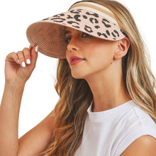 Load image into Gallery viewer, Blush Leopard Visor Hat
