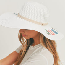 Load image into Gallery viewer, JUST CHILL OUT White Floppy Hat
