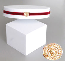 Load image into Gallery viewer, Gold Lion Velvet Choker
