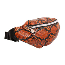 Load image into Gallery viewer, Brown Snake Skin Fanny Pack
