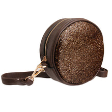 Load image into Gallery viewer, Bronze Glitter Circle Crossbody Fanny
