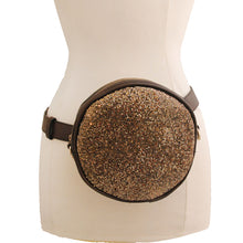 Cargar imagen en el visor de la galería, Bronze Glitter Circle Crossbody Fanny
