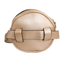 Load image into Gallery viewer, Gold Glitter Circle Crossbody Fanny
