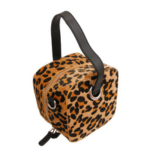 Load image into Gallery viewer, Leopard Fur Cube Handbag
