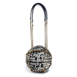 Black and White Graffiti Basketball Bag