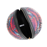 Purple and Black Graffiti Basketball Bag
