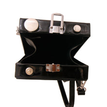 Load image into Gallery viewer, Shiny Black Camera Handbag
