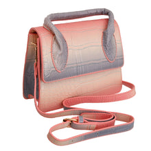 Cargar imagen en el visor de la galería, Pink Croc Flap Satchel Handbag
