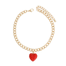 Load image into Gallery viewer, Gold Red Heart Anklet

