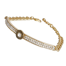 Load image into Gallery viewer, Designer Gold Half Chain Bangle
