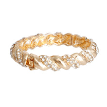 Load image into Gallery viewer, Gold Swivel Hinge Bangle Cuff
