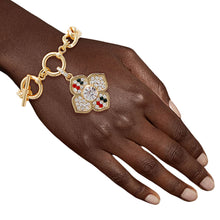 Load image into Gallery viewer, Striped Luxury French Designer Flower Bracelet
