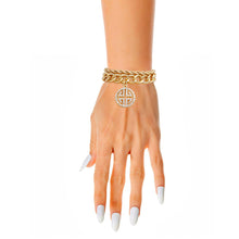 Cargar imagen en el visor de la galería, Double Layer Gold Greek Charm Bracelet
