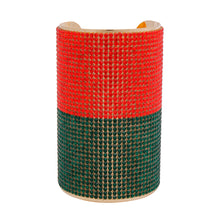 Cargar imagen en el visor de la galería, Designer Style Red and Green Rhinestone Cuff Bracelet

