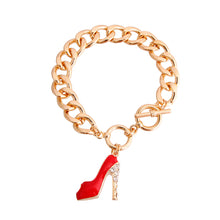 Load image into Gallery viewer, Red Boutique High Heel Bracelet
