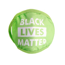 Load image into Gallery viewer, Green Cotton BLACK LIVES MATTER Mask
