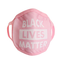 Load image into Gallery viewer, Pink Cotton BLACK LIVES MATTER Mask
