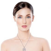 Load image into Gallery viewer, M Rhinestone Silver Necklace
