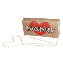 Load image into Gallery viewer, Gold Mama Flap Clutch
