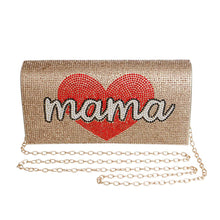 Load image into Gallery viewer, Gold Mama Flap Clutch
