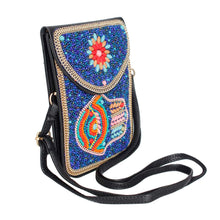 Cargar imagen en el visor de la galería, Blue Hamsa Beaded Phone Crossbody
