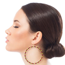 Load image into Gallery viewer, Tribal Color Bead Drop Hoops
