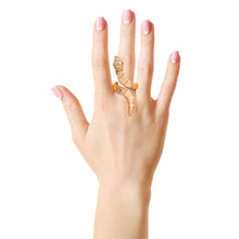 Load image into Gallery viewer, Gold Graduated Wrap Snake Ring
